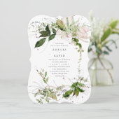 Invitation Elégante aquarelle Terre verdoyante (Debout devant)