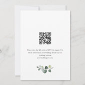 Invitation Elégante aquarelle tournesol Eucalyptus Mariage (Dos)