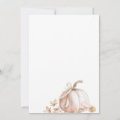 Invitation Elégante aquarelle Un 1er Citrouille anniversaire  (Dos)