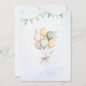 Invitation Elégante aquarelle Un 2 Anniversaire oie bête B (Dos)