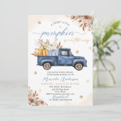 Invitation Elégante aquarelle un doux petit citrouille Baby S (Debout devant)