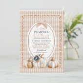 Invitation Elégante aquarelle Un petit boho citrouille Baby S (Debout devant)