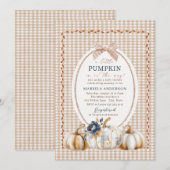 Invitation Elégante aquarelle Un petit boho citrouille Baby S (Devant / Derrière)