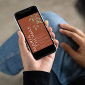 Invitation Elégante aquarelle verdure Terracotta Foliage