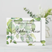 Invitation Elégante aquarelle vert verdure botanique (Debout devant)