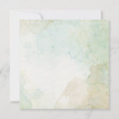 Invitation Elégante aquarelle verte Sage (Dos)
