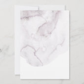 Invitation Elégante aquarelle violet foncé mariage (Dos)