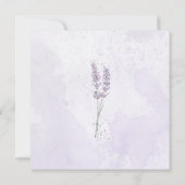 Invitation Elégante aquarelle violet lavande mariage (Dos)