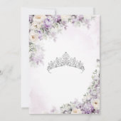 Invitation Elégante aquarelle violette claire Quinceañera (Dos)