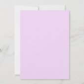 Invitation Elégante Aquarelle violette Florale 1er anniversai (Dos)