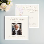 Invitation Elégante aquarelle White Dove Celebration of Life