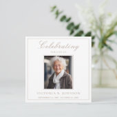 Invitation Elégante aquarelle White Dove Celebration of Life (Debout devant)