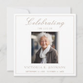 Invitation Elégante aquarelle White Dove Celebration of Life (Devant)