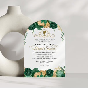 Invitation Elégante Arche de Fête des mariées victorienne fle