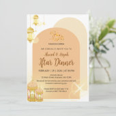 Invitation Élégante Arche en Terracotta pour le Ramadan Iftar (Debout devant)