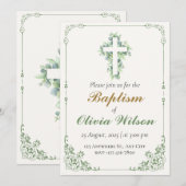 Invitation élégante au baptême d'adulte (Devant / Derrière)