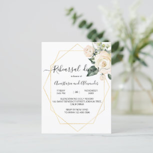 Invitation élégante au dîner de répétition. Invita