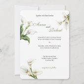 Invitation Élégante au Lys Calla – Conception Flor (Devant)