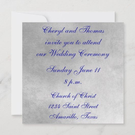 Invitation Élégante au monogramme-J (Dos)