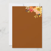 Invitation Élégante Automne Floral Thanksgiving Party (Dos)