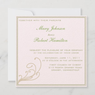 Invitation élégante avec détail de défilement