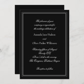 Invitation Élégante Avec Deux Frontières Et Texte  (Devant / Derrière)