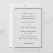 Invitation Élégante Avec Deux Frontières Et Texte  (Devant)