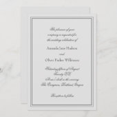 Invitation Élégante Avec Deux Frontières Et Texte  (Devant / Derrière)