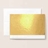Invitation élégante avec feuille d'or pour fête de (Derrière avec enveloppe)