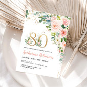 Invitation élégante avec fleurs pour un brunch d'a