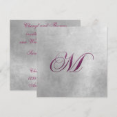 Invitation élégante avec monogramme M (Devant / Derrière)