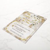 Invitation élégante avec motif floral et feuille m (Rotation)