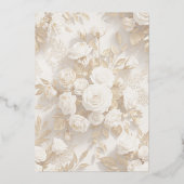 Invitation élégante avec motif floral et feuille m (Verso)