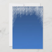 Invitation élégante avec paillettes bleues pour le (Dos)