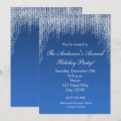 Invitation élégante avec paillettes bleues pour le (Devant / Derrière)