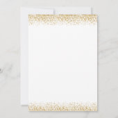 Invitation élégante avec paillettes dorées pour 80 (Dos)