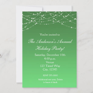 Invitation élégante avec paillettes vertes pour le