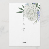 Invitation Élégante avec une Grande Rose Blanche | (Dos)