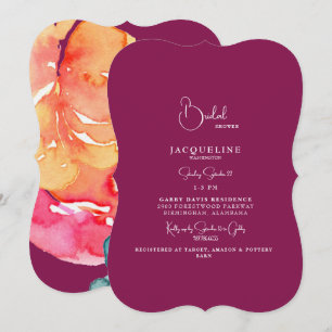 Invitation Elégante Baby Shower Aquarelle Colorée