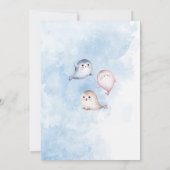 Invitation Élégante Baby Shower au phoque bébé aquarelle (Dos)