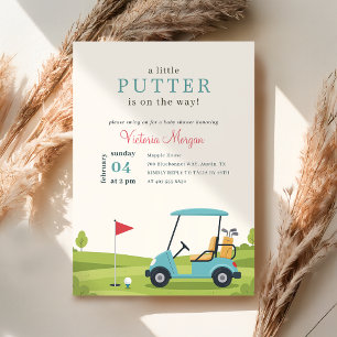 Invitation Élégante Baby Shower de Golf Littler Putter