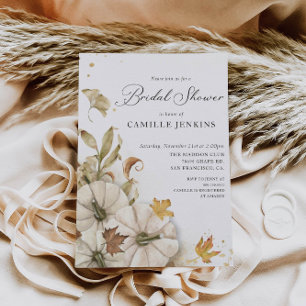 Invitation Élégante Baby Shower de mariage automnal avec citr