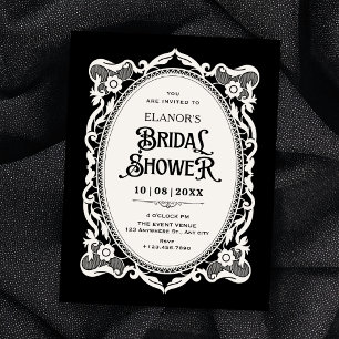 Invitation élégante baby shower gothique