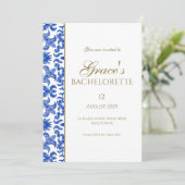 Invitation Elégante Bachelorette Méditerranéenne (Debout devant)