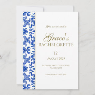 Invitation Elégante Bachelorette Méditerranéenne