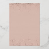 Invitation élégante Bachelorette | Or Rose (Verso)