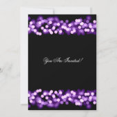 Invitation Élégante Bachelorette Party Hollywood Glam violet (Dos)