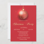 Invitation Élégante balle de Noël Rouge Noël Compagnie Party (Devant)