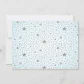 Invitation Elégante Ballerina Blue Silver Star | Fille Annive (Dos)