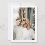 Invitation Élégante bande photo CINQUANTE 50e anniversaire (Dos)